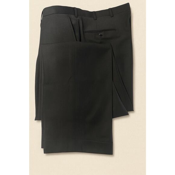 Hart Schaffner Marx 46L 40x33 Solid Dark Charcoal Gray Nailhead Quality Suit USA - Picture 7 of 16